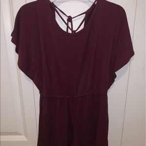 Burgundy Romper